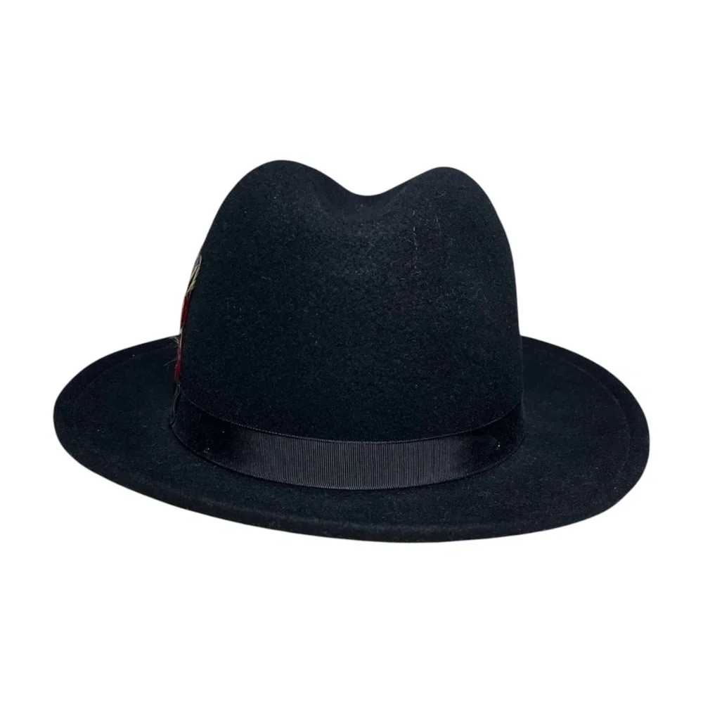 THE FLAMEKEEPERS HAT CLUB Torch MB Black Fedora Wool Felt HARLEM NEW YORK Size M